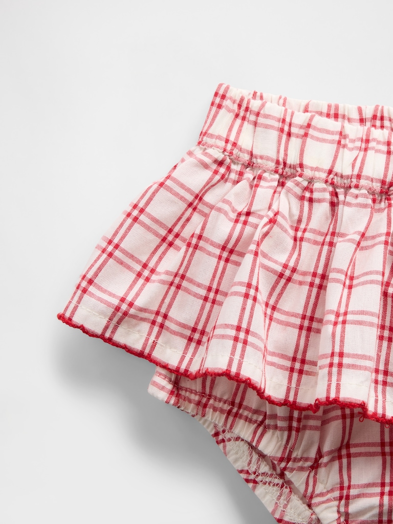 Baby Brannan Bear Tank Top & Plaid Skort Set