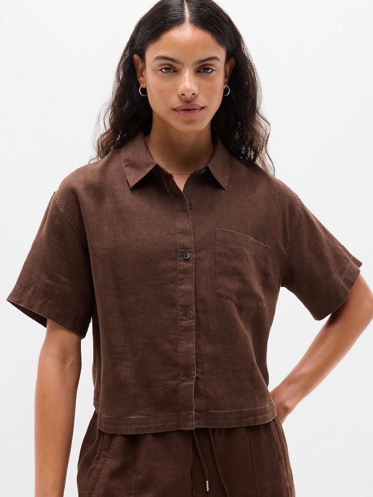 Retreat Linen Short Sleeve Shirt