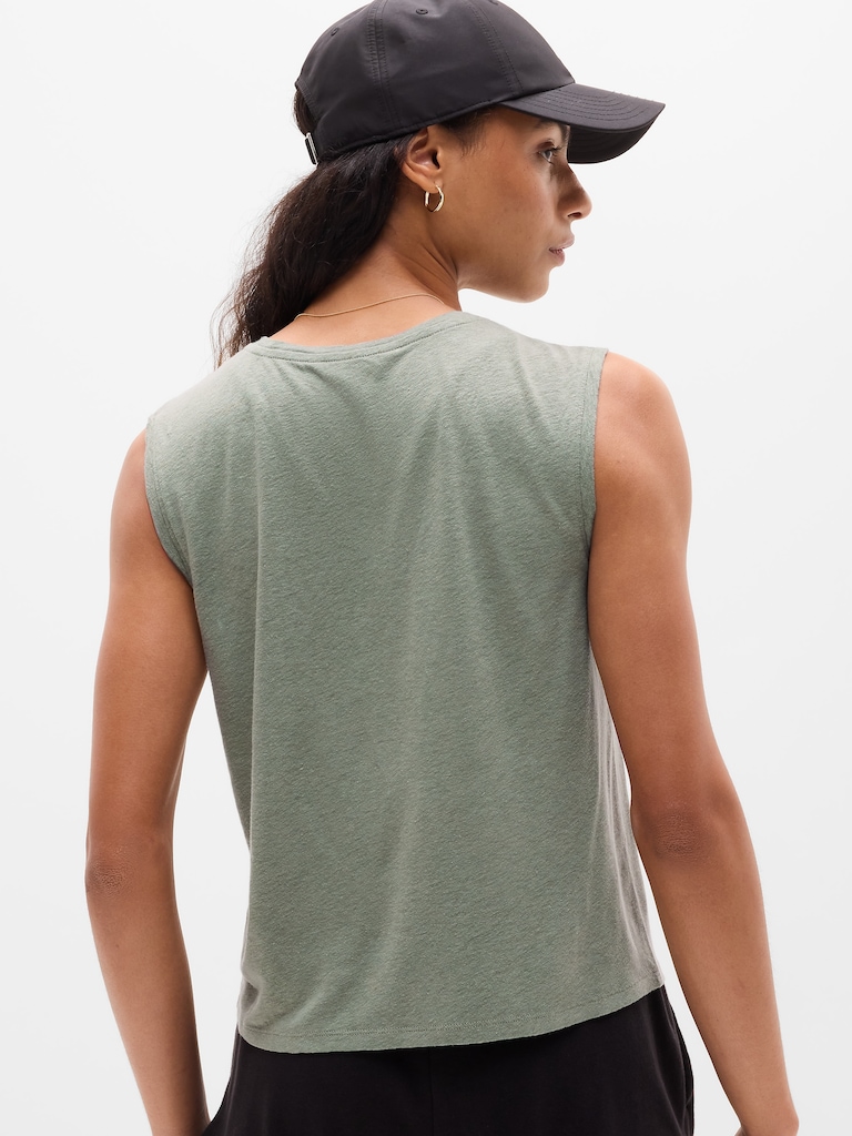 Getaway Linen Blend Muscle Tank