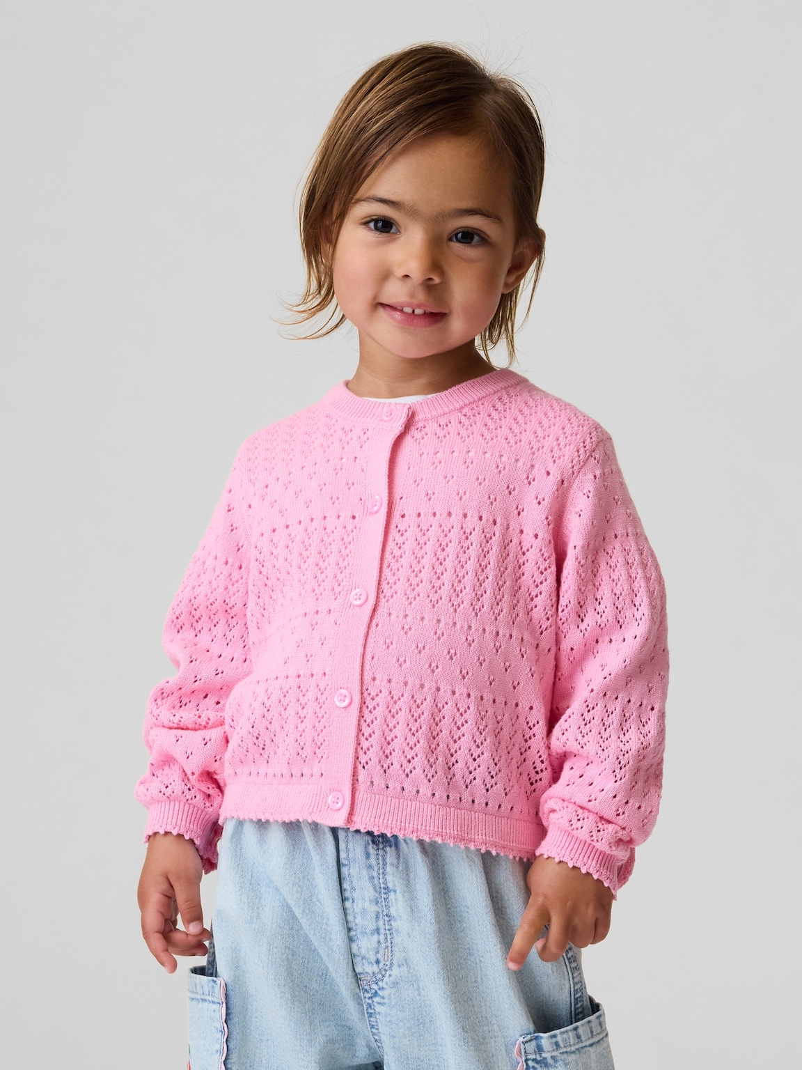Baby & Toddler Pointelle Cardigan Sweater