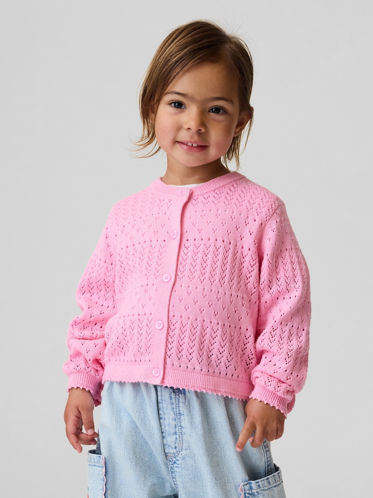 Baby & Toddler Pointelle Cardigan Sweater