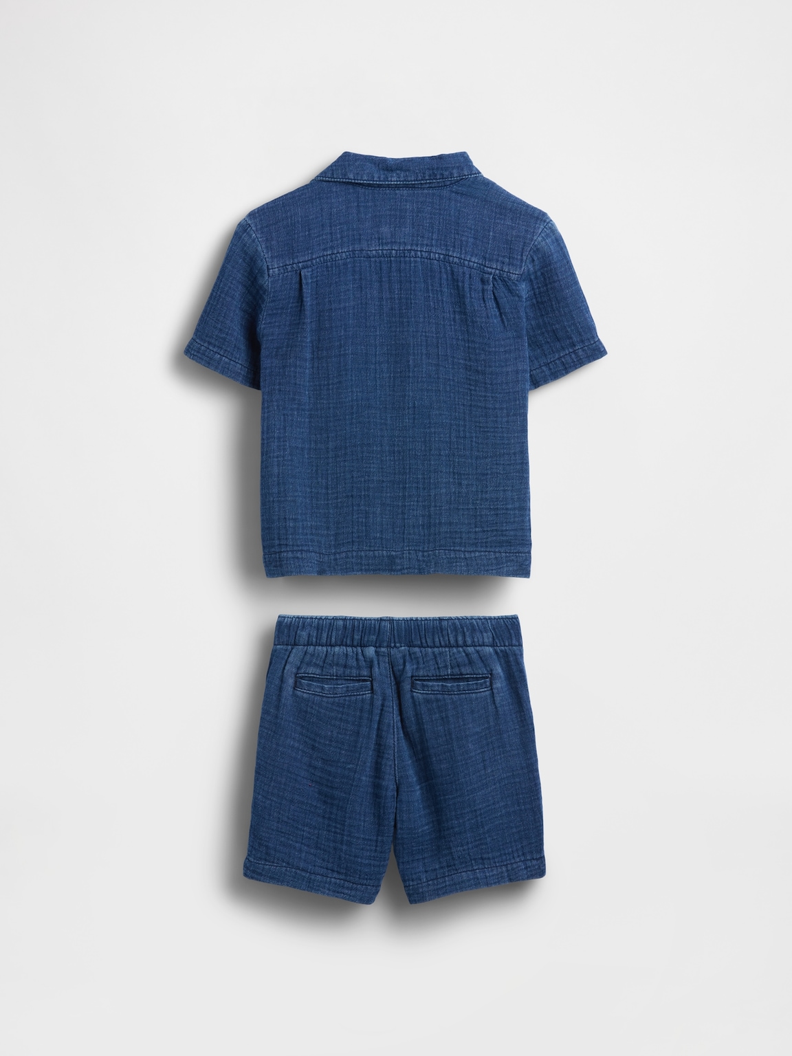 Baby & Toddler Cotton Gauze Denim Outfit Set