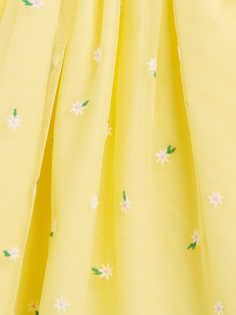 Baby & Toddler Embroidered Daisy Tulle Dress