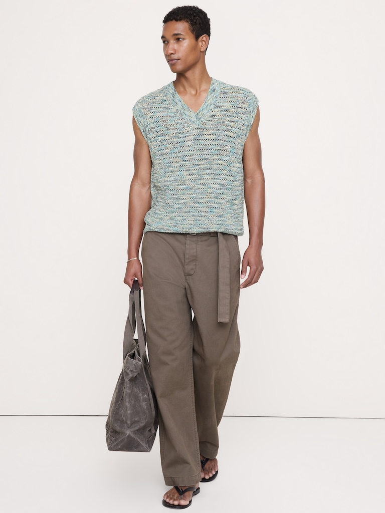 Spacedye Cotton Crochet Vest