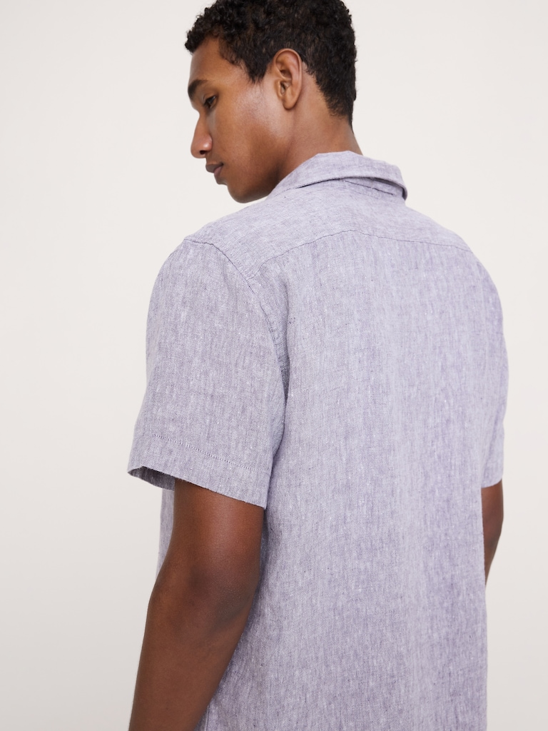 Standard-Fit Midweight Linen Resort Shirt