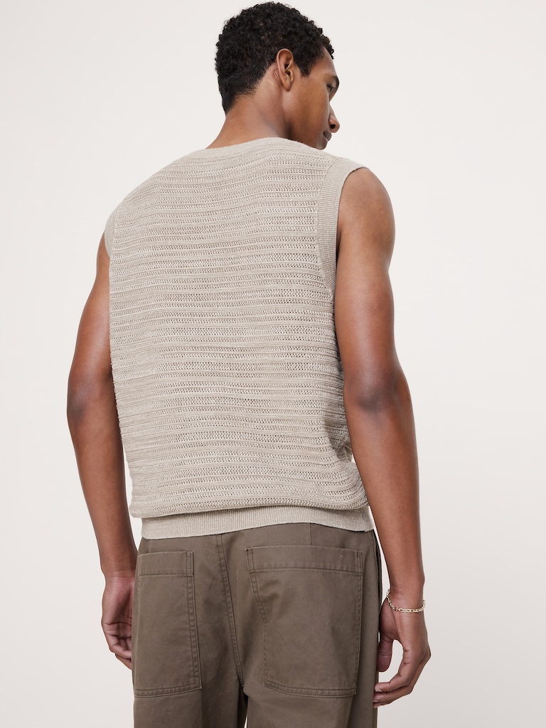 Cotton-Linen Mesh Tank