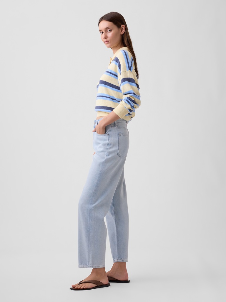 Low Slung SuperSoft Relaxed Straight Crop Jeans