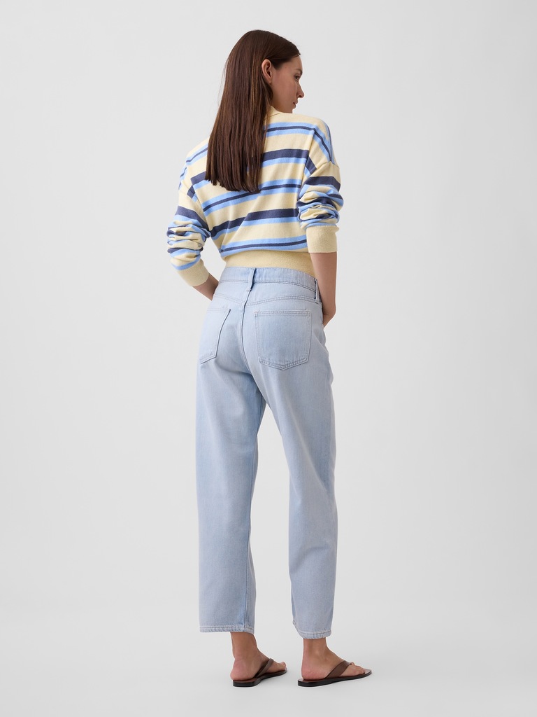 Low Slung SuperSoft Relaxed Straight Crop Jeans