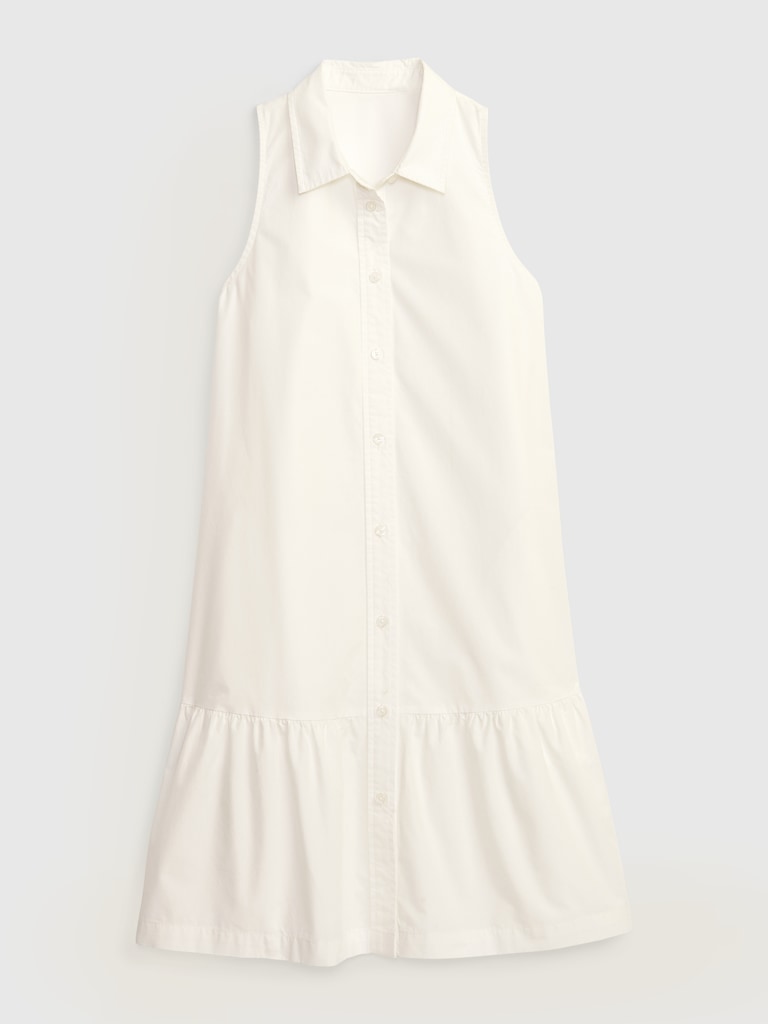 Ruffle Hem Shirt Dress