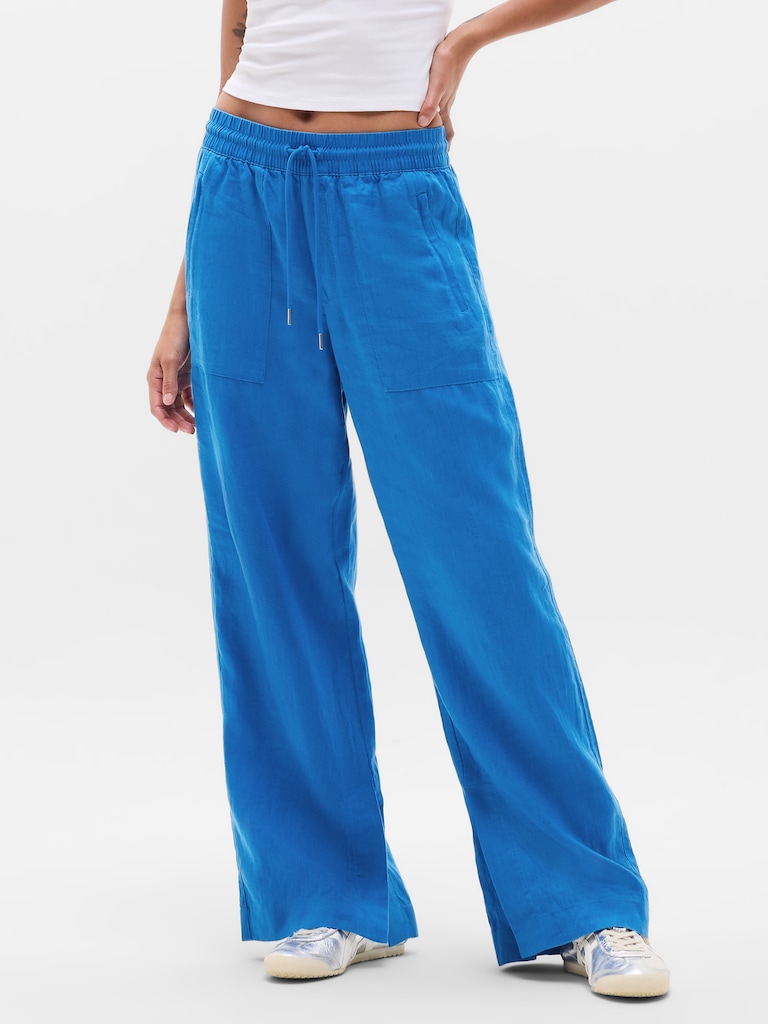 Retreat Linen High Rise Wide Leg Pant