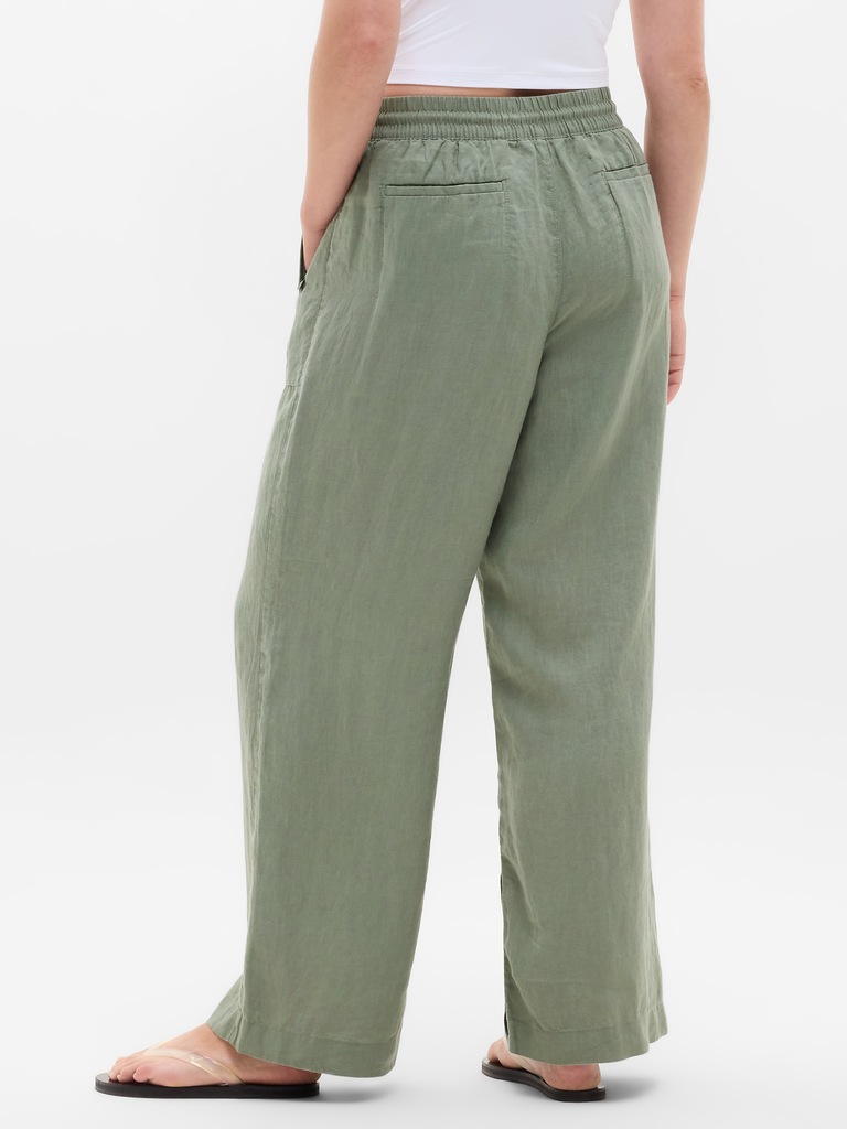 Retreat Linen High Rise Wide Leg Pant