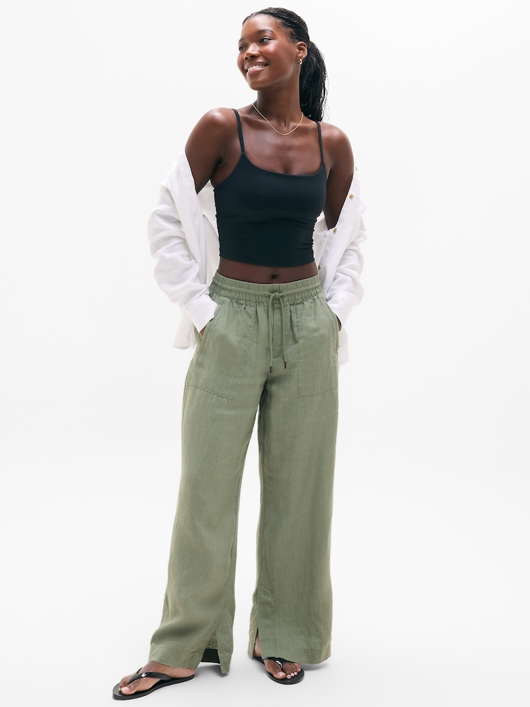 Retreat Linen High Rise Wide Leg Pant