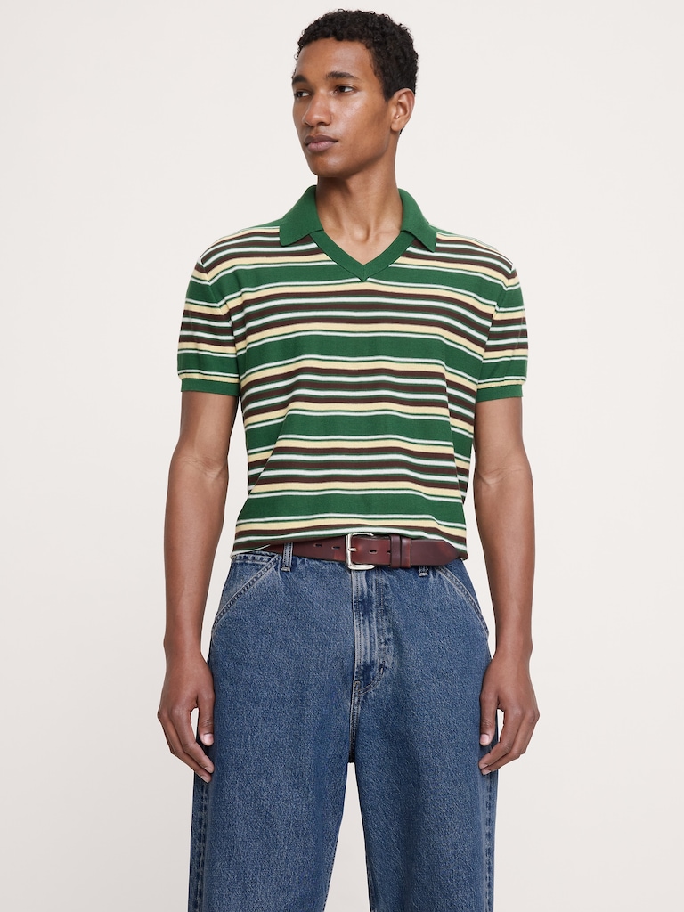 Cotton Sweater Polo