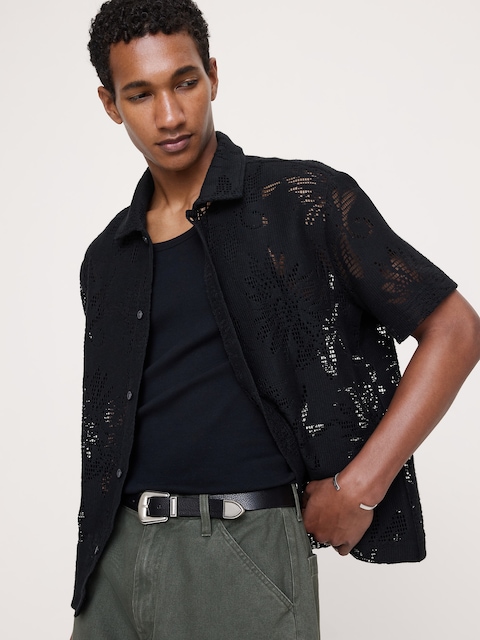 Men's Black Casual Shirts | Banana Republic
