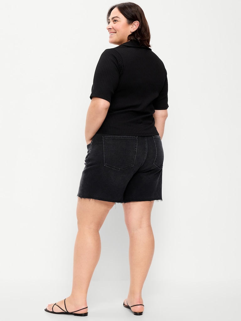 High-Waisted OG Jean Cut-Off Shorts -- 7-inch inseam