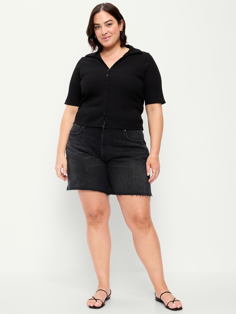 High-Waisted OG Jean Cut-Off Shorts -- 7-inch inseam