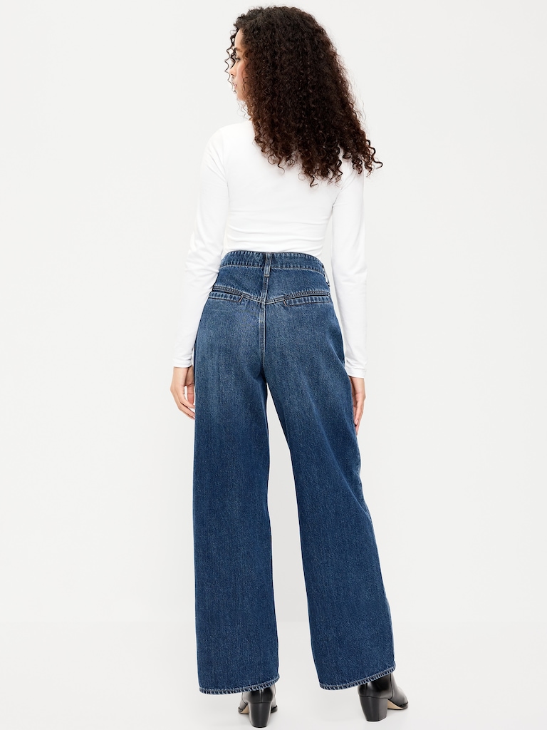 High-Waisted Baggy Wide-Leg Jeans