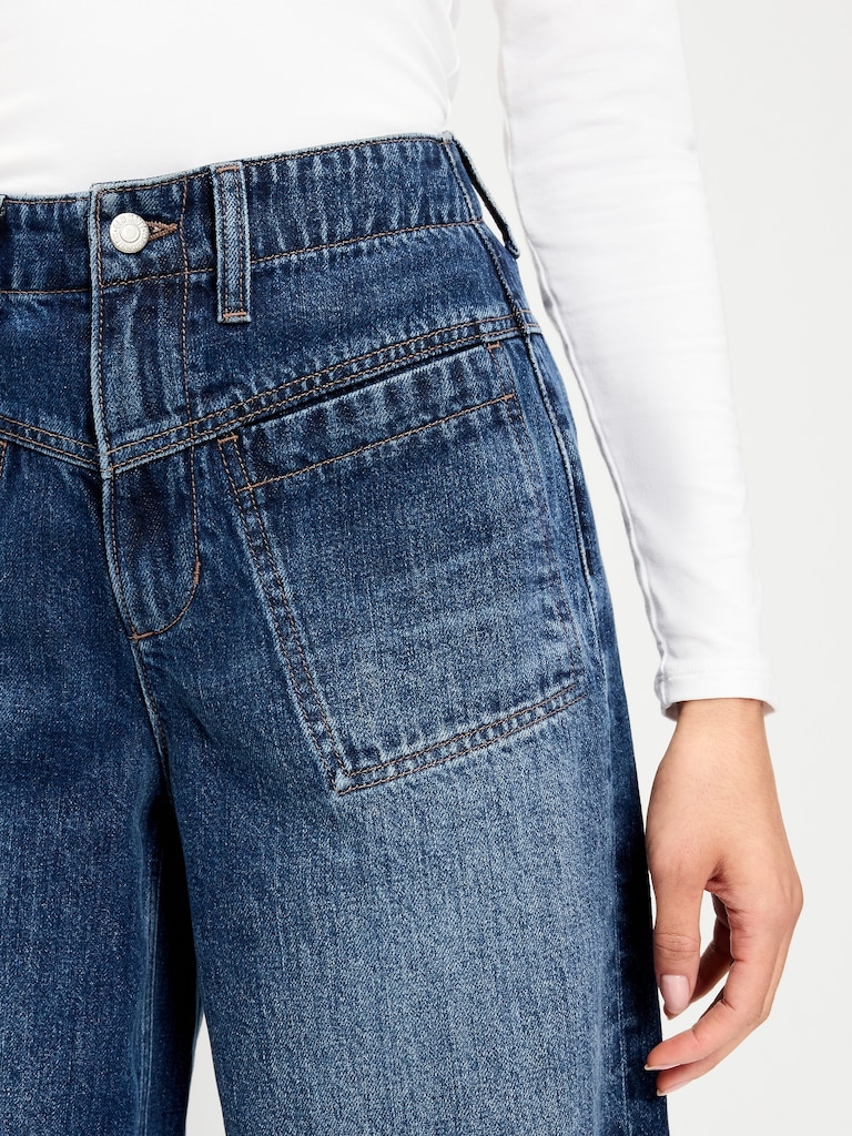 High-Waisted Baggy Wide-Leg Jeans