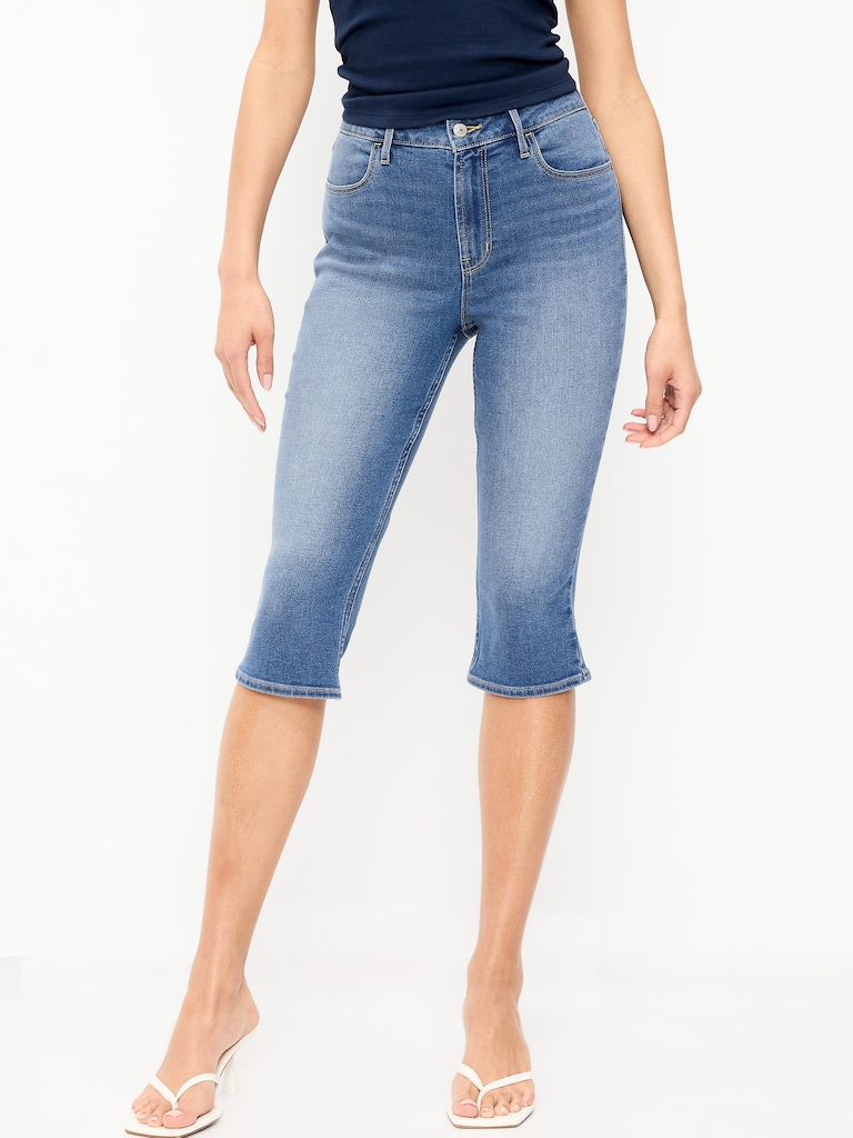 High-Waisted Wow Capri Jeans