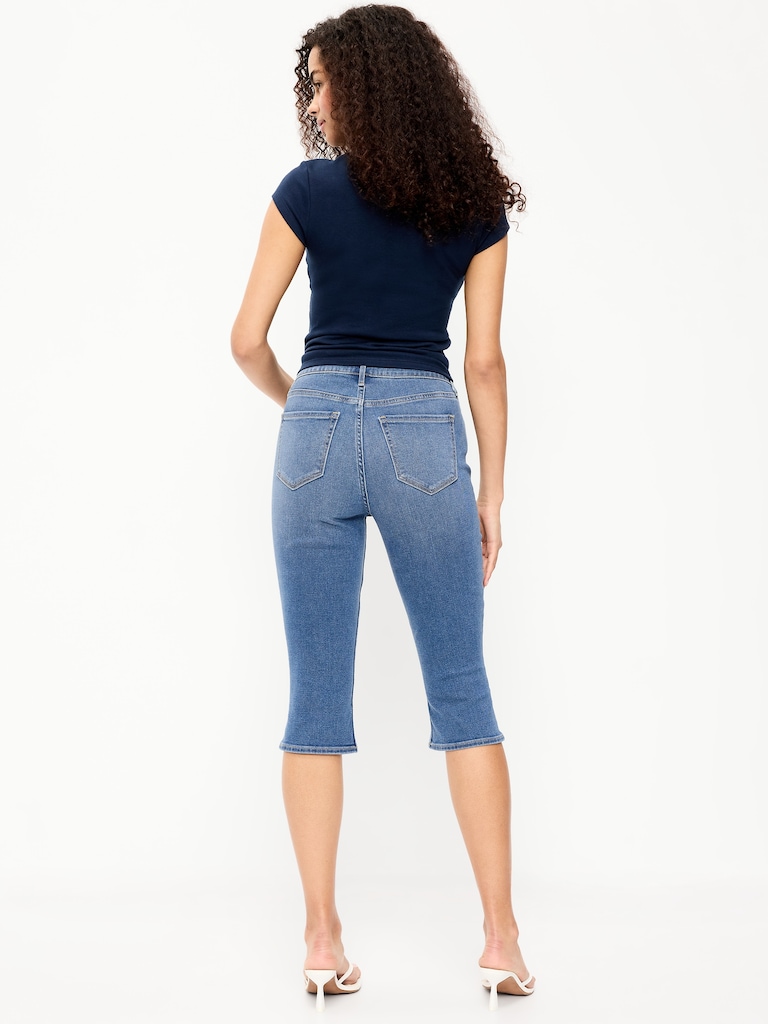 High-Waisted Wow Capri Jeans
