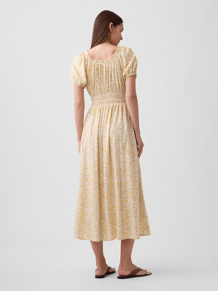 Puff Sleeve Maxi Dress