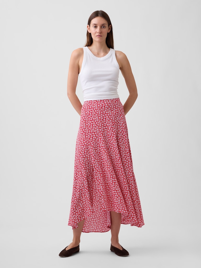 Seamed Midi Skirt