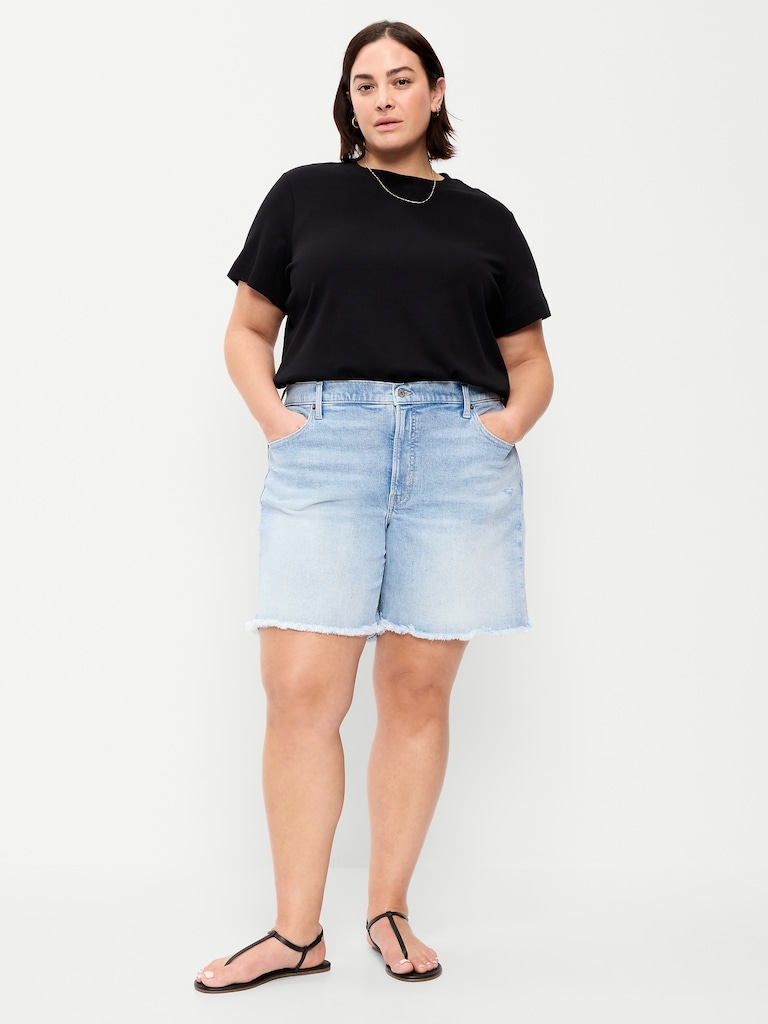 High-Waisted OG Jean Cut-Off Shorts -- 7-inch inseam