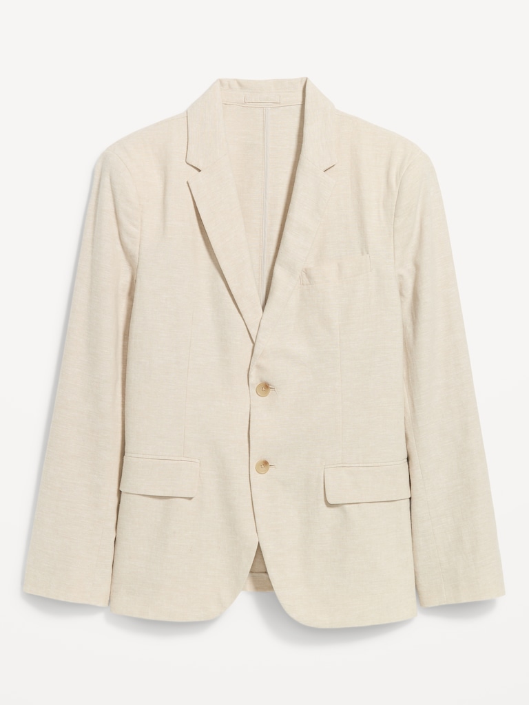 Relaxed Unlined Linen-Blend Blazer