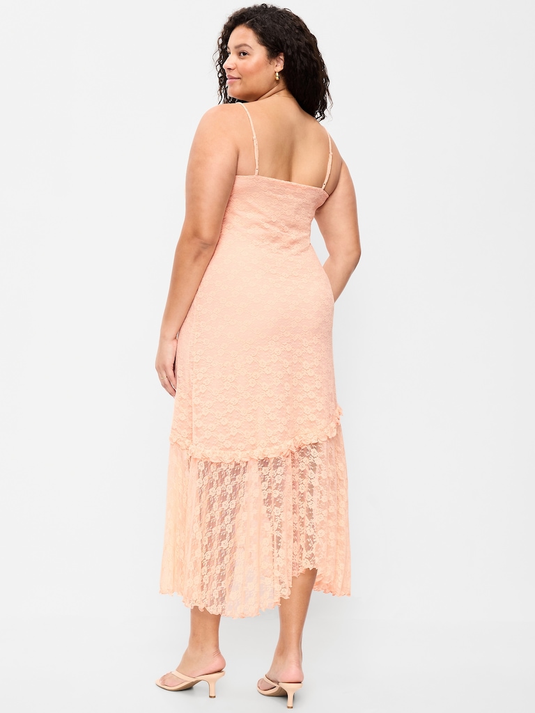 Fit & Flare Lace Midi Dress