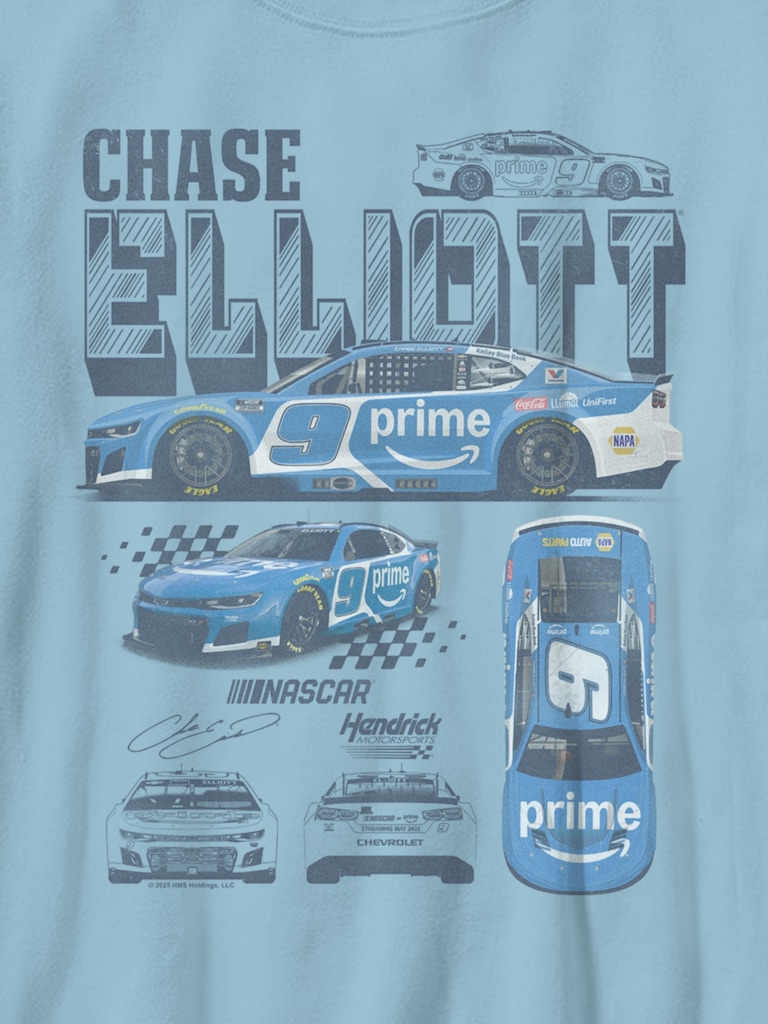 Chase Elliot Hendrick Motorsports Diagram Graphic T-Shirt for Boys