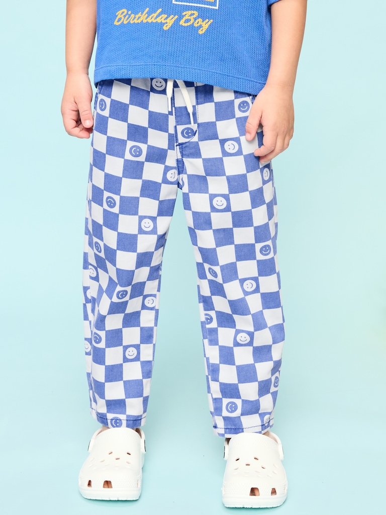 Pull-On Barrel-Leg Pants for Toddler Boys