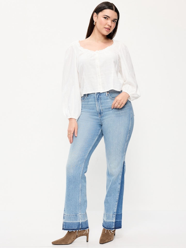 Extra High-Waisted Baby Boot-Cut Jeans