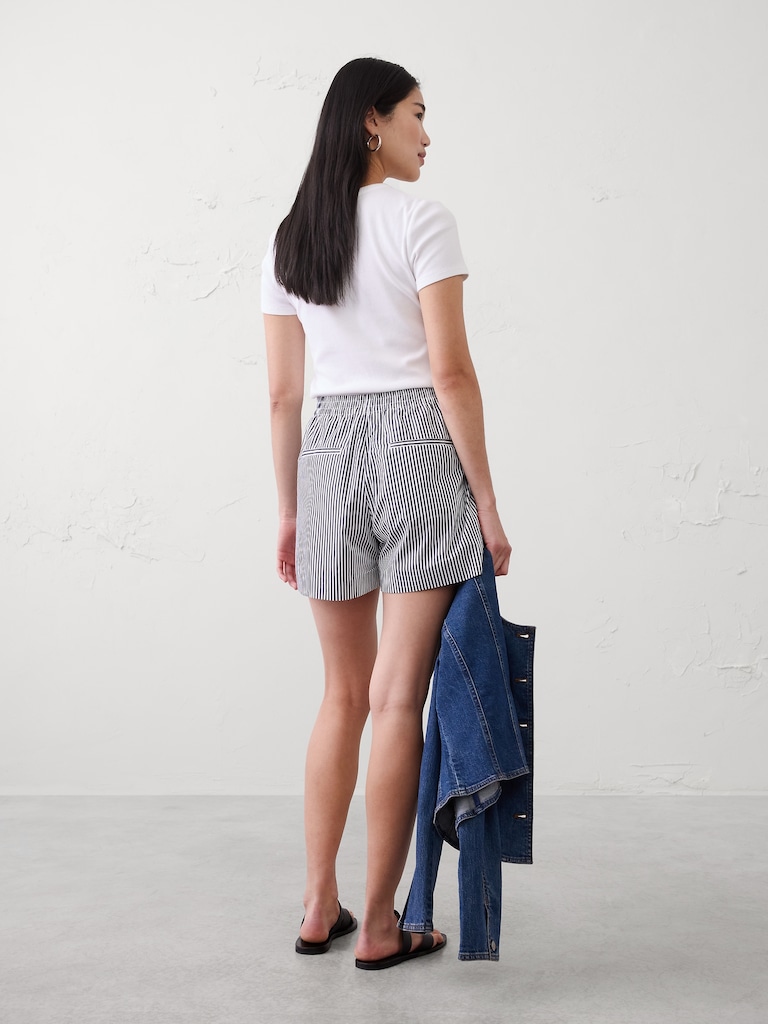 High-Rise Poplin Short