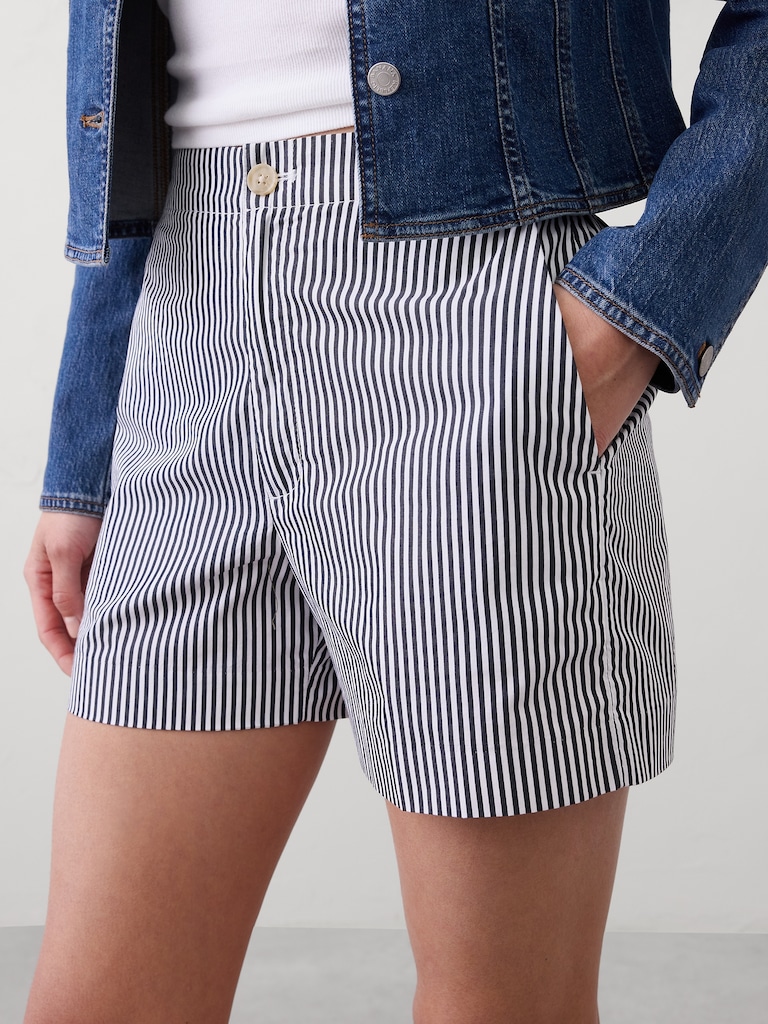 High-Rise Poplin Short