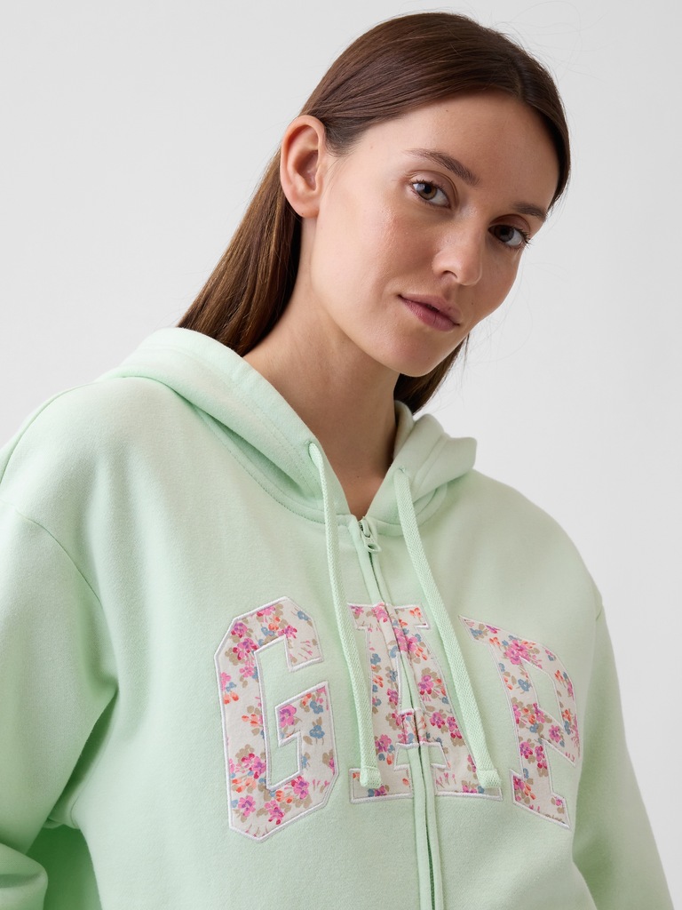 Relaxed Gap Logo Zip Hoodie