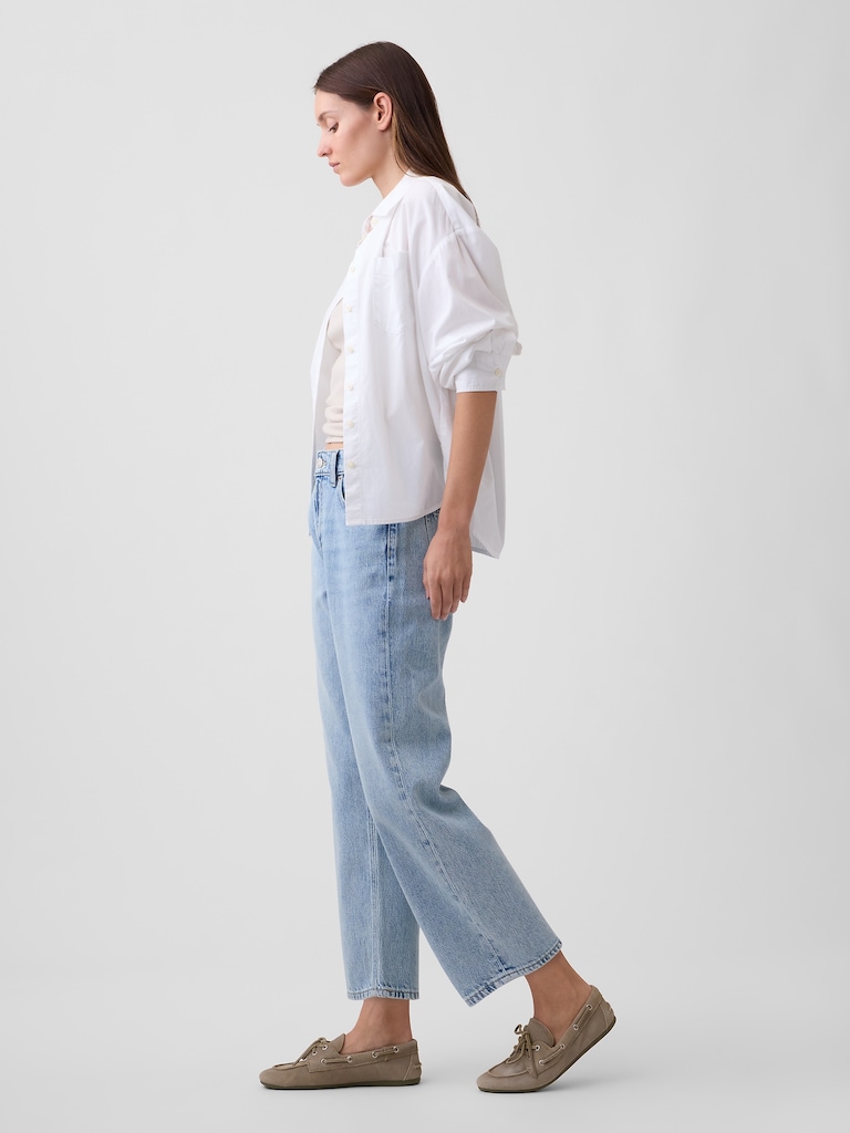 Low Slung SuperSoft Relaxed Straight Crop Jeans