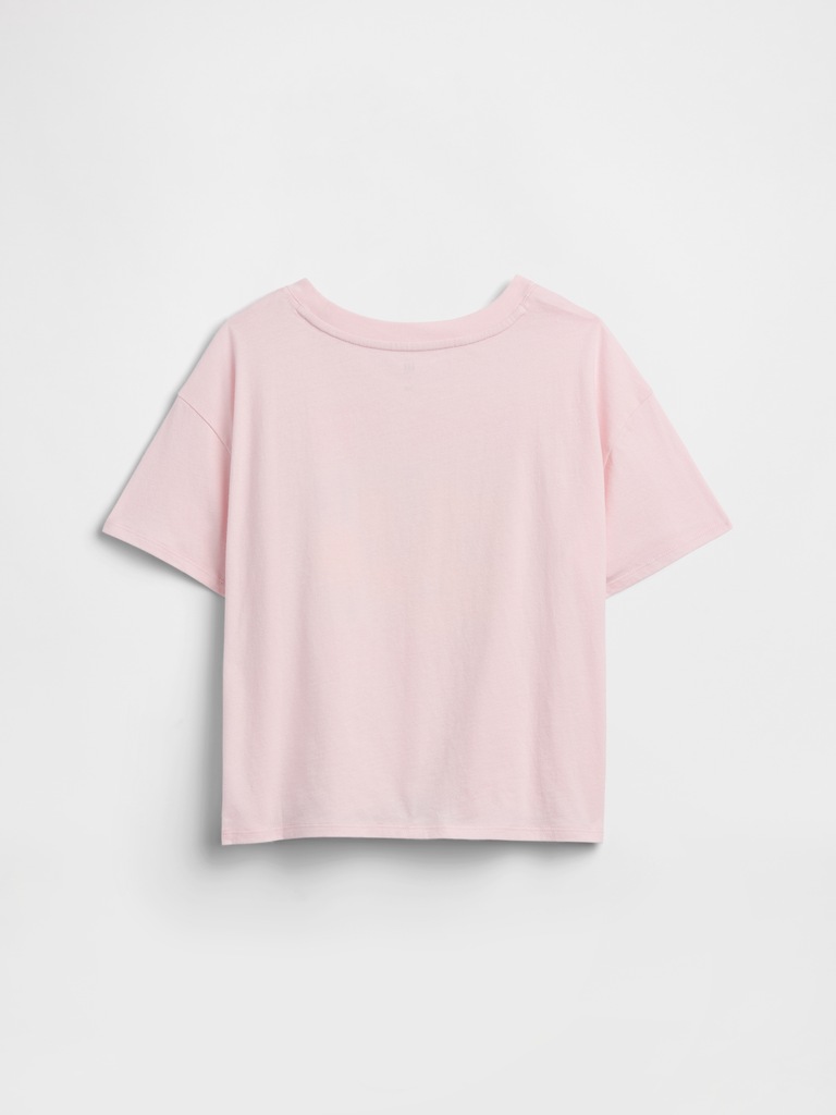 Kids Oversized Knot-Tie Graphic T-Shirt