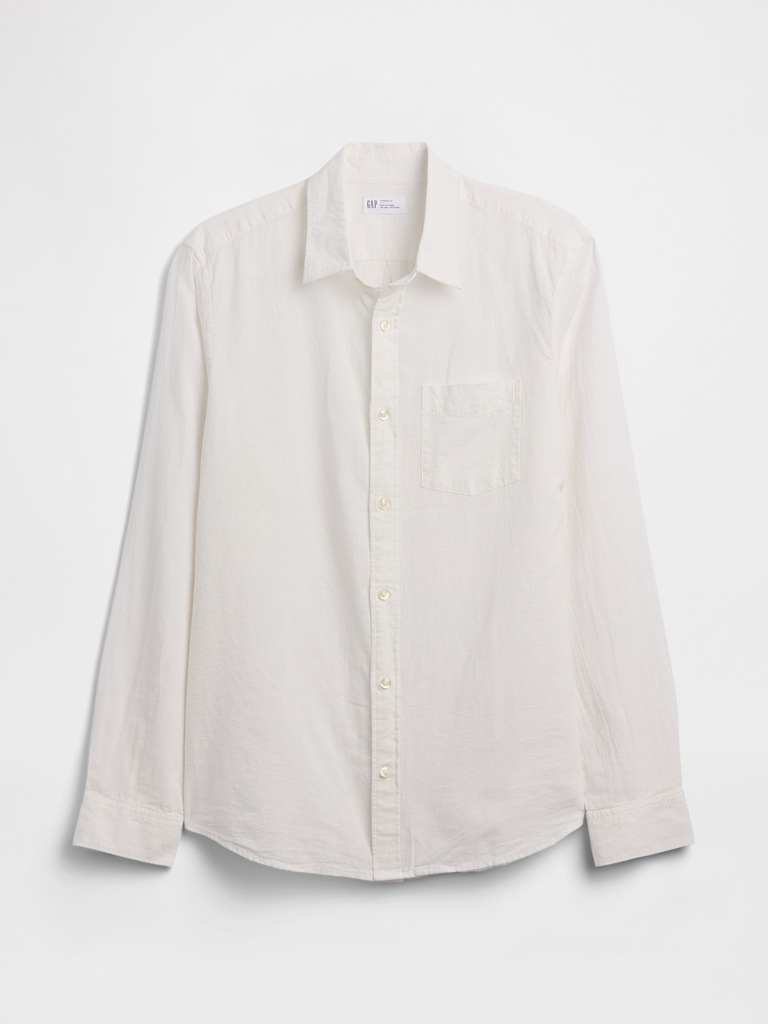 Linen-Blend Shirt in Standard Fit