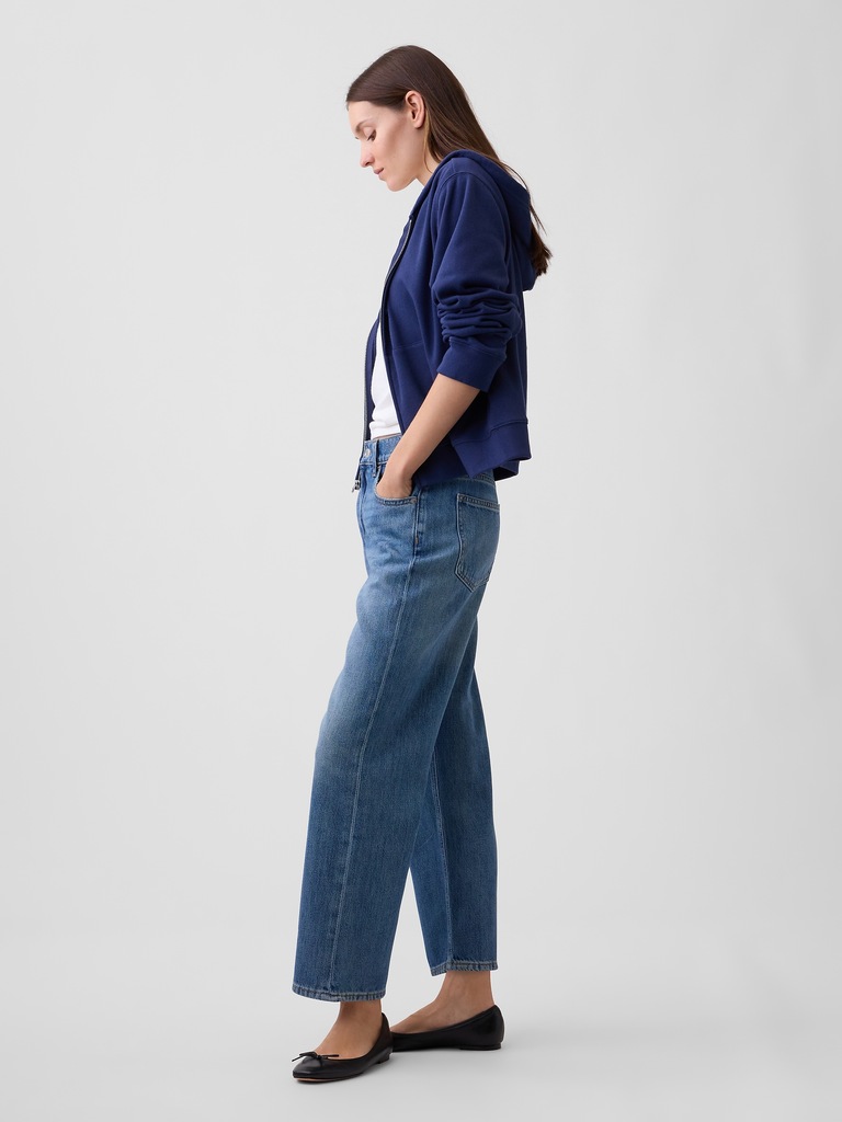 Low Slung SuperSoft Relaxed Straight Crop Jeans