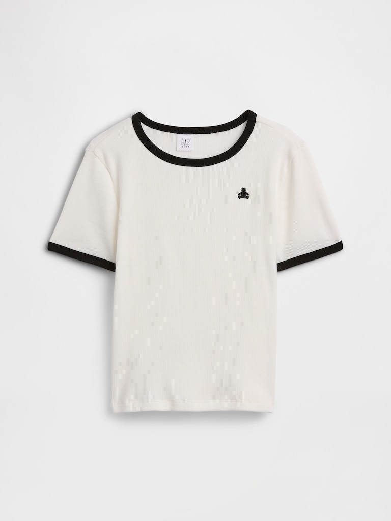 Kids Ribbed Brannan Bear Ringer T-Shirt