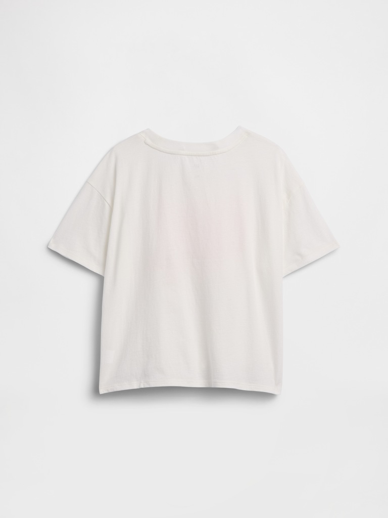 Kids Oversized Knot-Tie Graphic T-Shirt