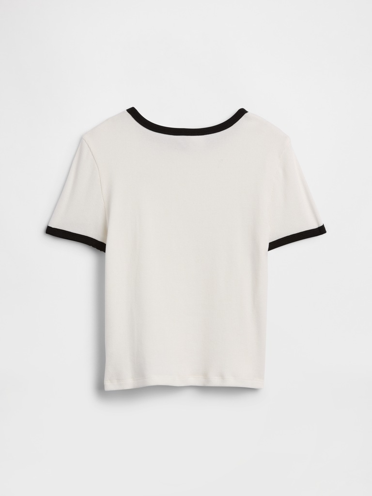 Kids Ribbed Brannan Bear Ringer T-Shirt