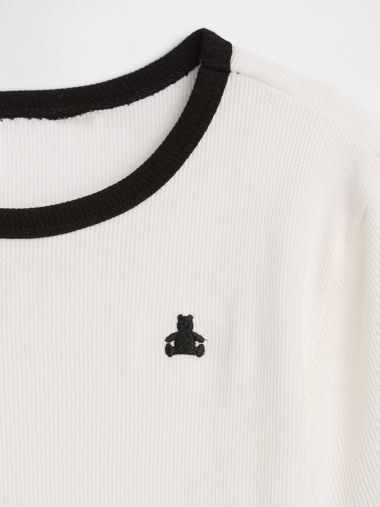 Kids Ribbed Brannan Bear Ringer T-Shirt