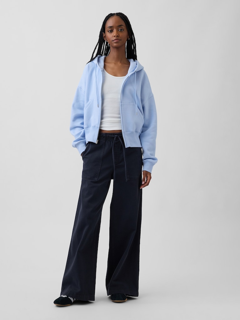 VintageSoft Wedge Zip Hoodie