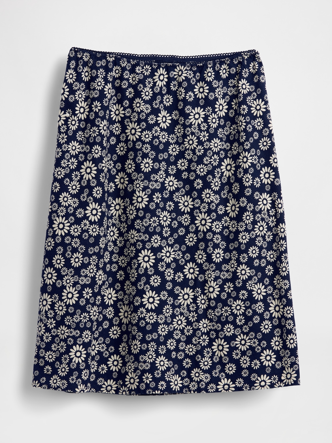 Linen-Blend Bias-Cut Skirt