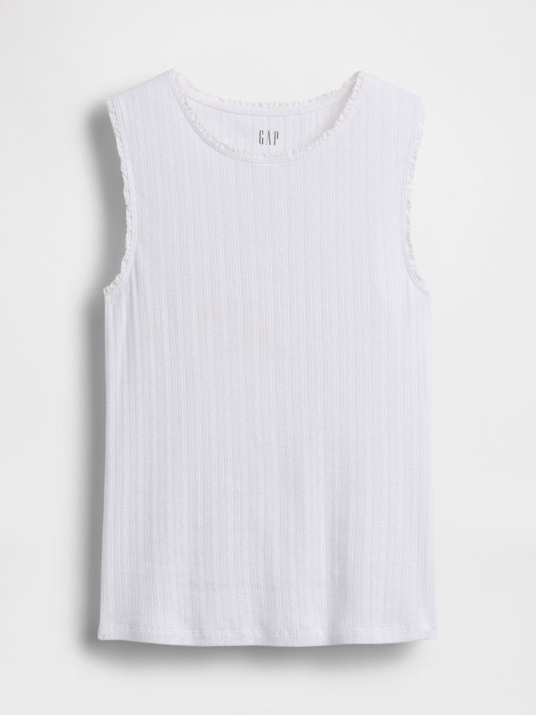 Pointelle Shell Tank Top