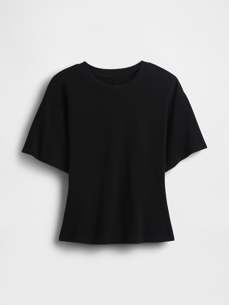 Knit Fitted-Waist T-Shirt