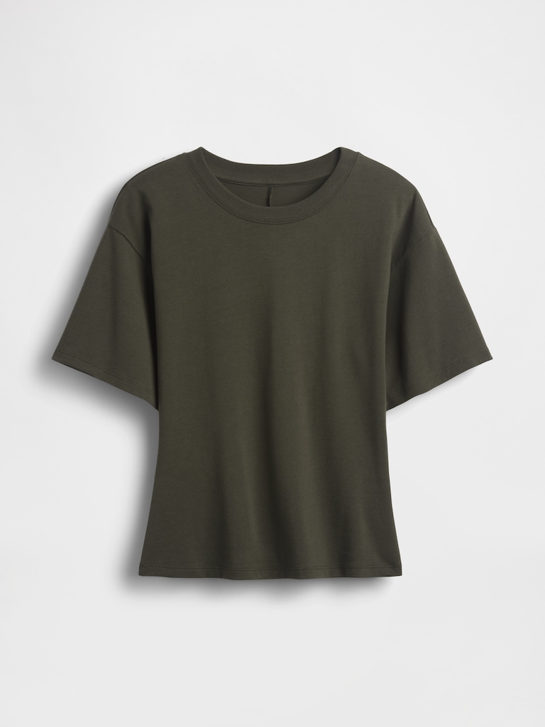 Knit Fitted-Waist T-Shirt