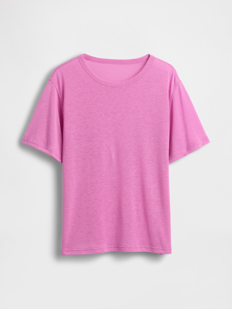 Linen-Blend Relaxed T-Shirt