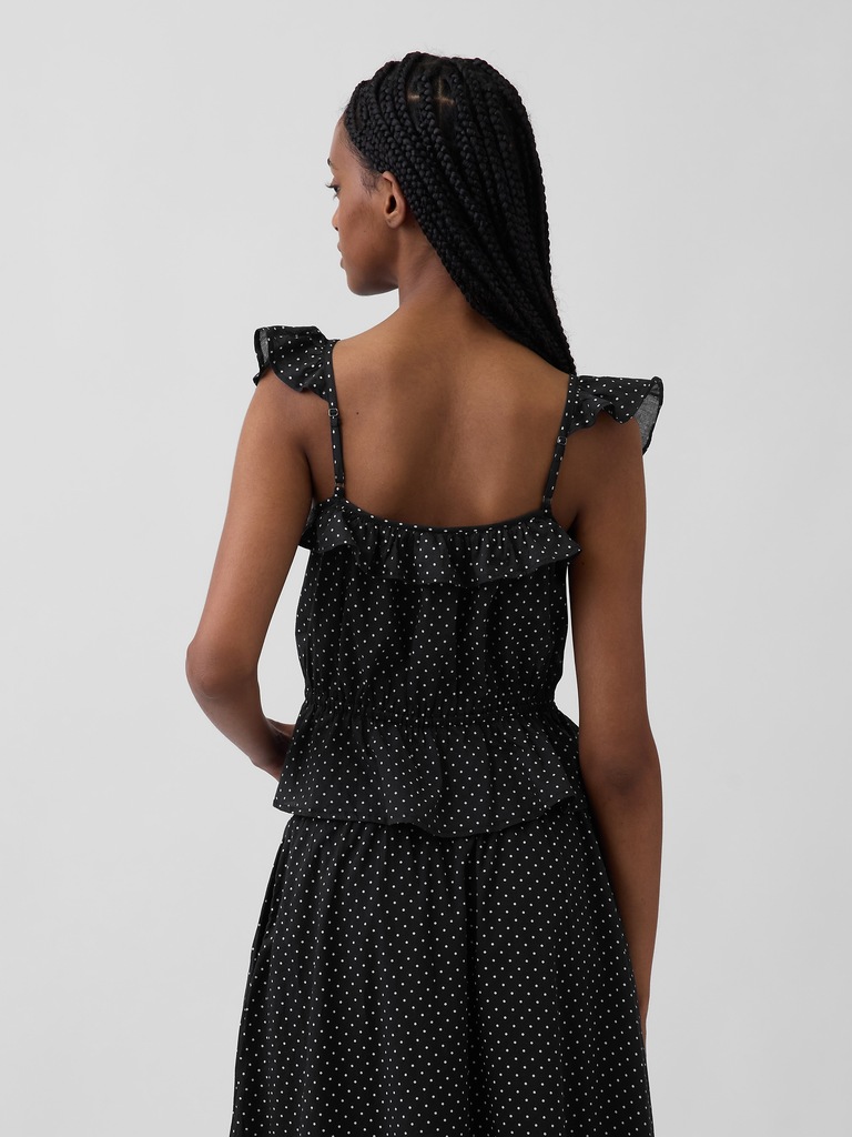 Haut à manches flottantes à taille à nouer